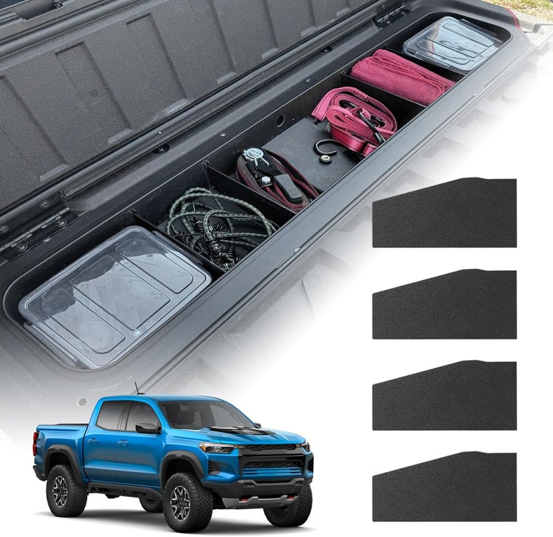 TECHPICCO Tailgate Organizer Compatible with Chevy Colorado/GMC Canyon 2026 2025 2024 2023+, Tailgate Cargo Divider Organizer Compatible with Chevy Colorado/GMC Canyon Accessories 2026-2023 - Image 1